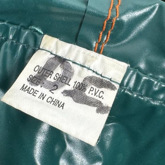 Vintage Winnie the Pooh Raincoat 2T Football 50 Yard Line Green Snap Front - Picture 7 of 9